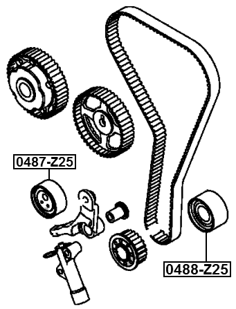 0488-Z25 - PULLEY IDLER TIMING BELT