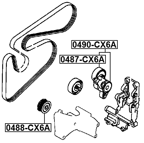 0490-CX6A - BELT TENSIONER