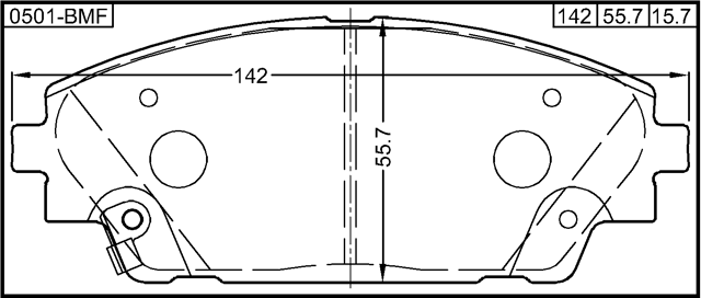 0501-BMF - PAD KIT, DISC BRAKE, FRONT