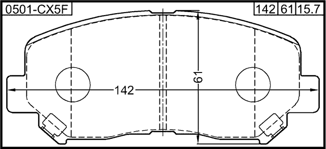 0501-CX5F - PAD KIT, DISC BRAKE, FRONT