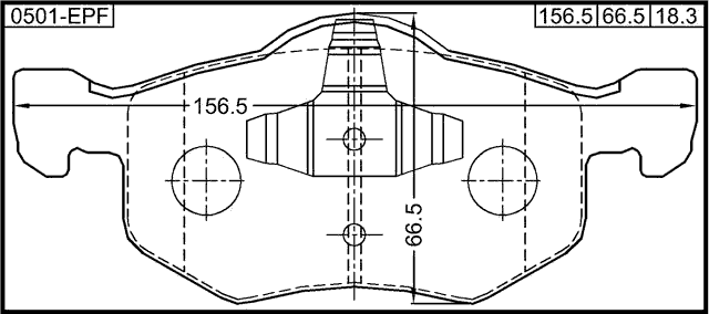 0501-EPF - PAD KIT, DISC BRAKE, FRONT (WITH ANTI-RATTLE SPRING)