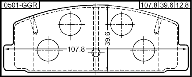 0501-GGR - PAD KIT, DISC BRAKE, REAR