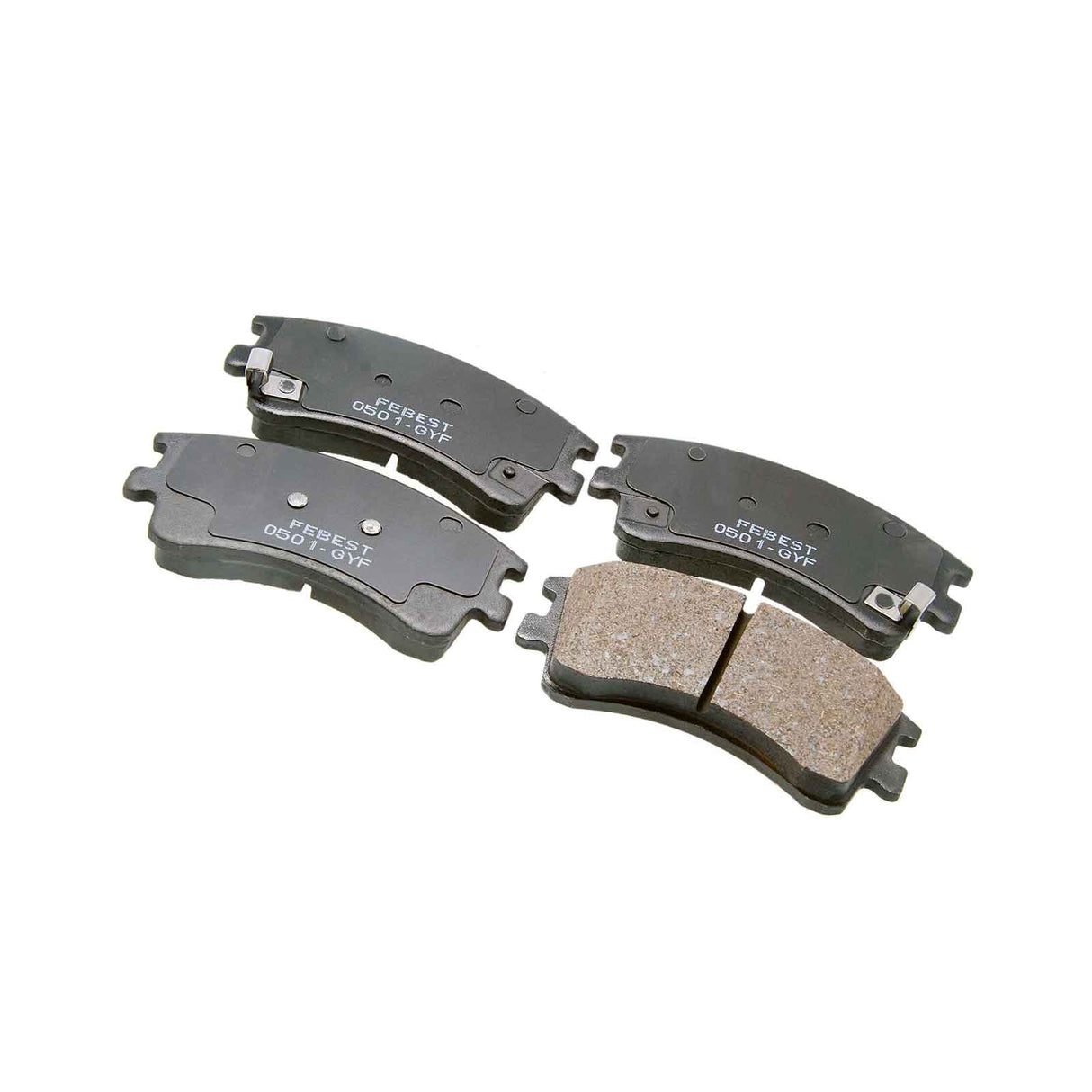0501-GYF - PAD KIT, DISC BRAKE, FRONT (WITH ANTI SQUEAL SHIM) Braking System, Brake Pads
