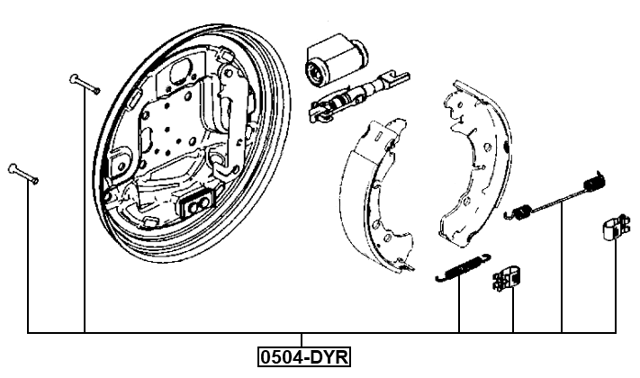 0504-DYR - BRAKE SHOE FITTING KIT