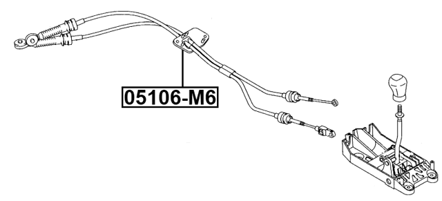 05106-M6 - TRANSMISSION GEAR CHANGE CABLE