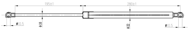 05117-004 - BOOT GAS STRUT L494/685N