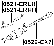 0521-ERRH - STEERING TIE ROD END RIGHT