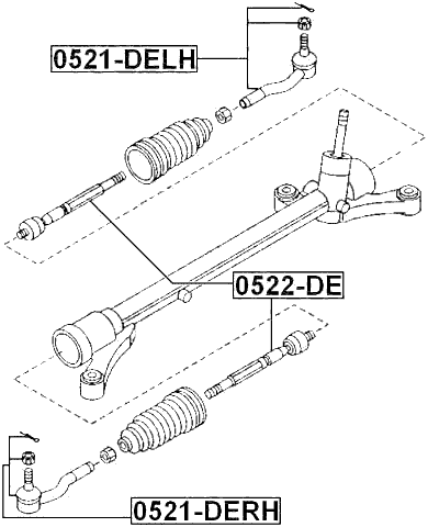 0522-DE - STEERING TIE ROD