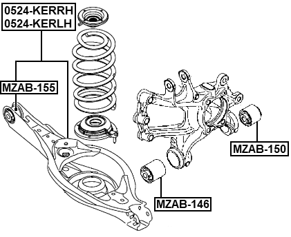 0524-KERLH - LEFT REAR LOWER ARM