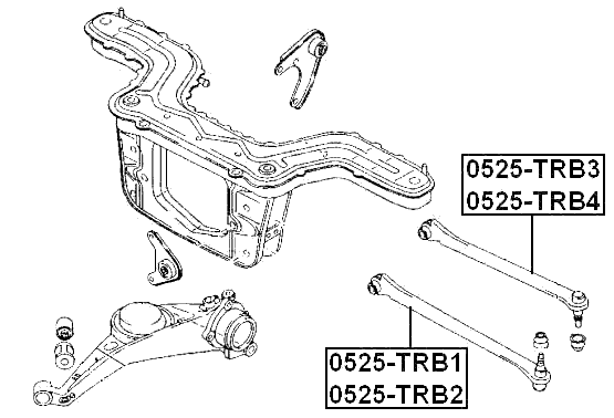 0525-TRB4 - RIGHT REAR UPPER ROD