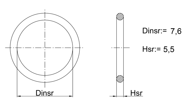05400-001 - O-RING FUEL INJECTOR KIT (SET OF FOUR) 7.6x5.5
