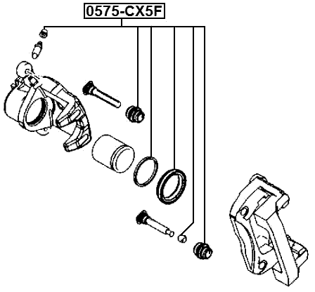 0575-CX5F - FRONT BRAKE CALIPER REPAIR KIT (SET FOR TWO SIDES)