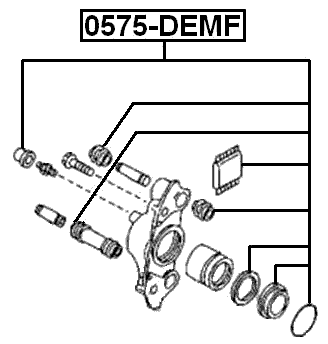 0575-DEMF - FRONT BRAKE CALIPER REPAIR KIT (SET FOR TWO SIDES)