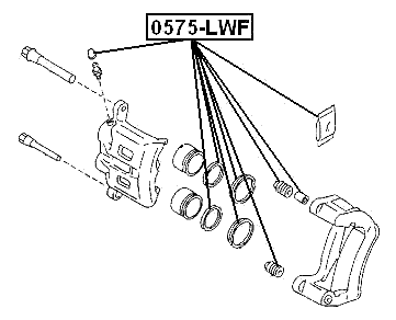 0575-LWF - FRONT BRAKE CALIPER REPAIR KIT (SET FOR TWO SIDES)