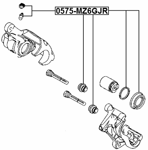 0575-MZ6GJR - REAR BRAKE CALIPER REPAIR KIT (SET FOR TWO SIDES)