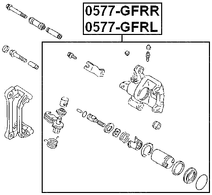 0577-GFRL - REAR LEFT BRAKE CALIPER ASSEMBLY