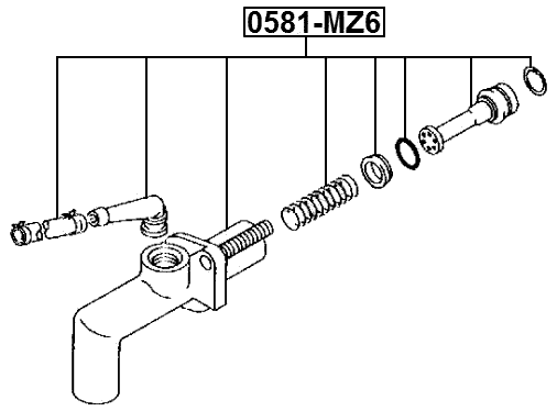 0581-MZ6 - CLUTCH MASTER CYLINDER