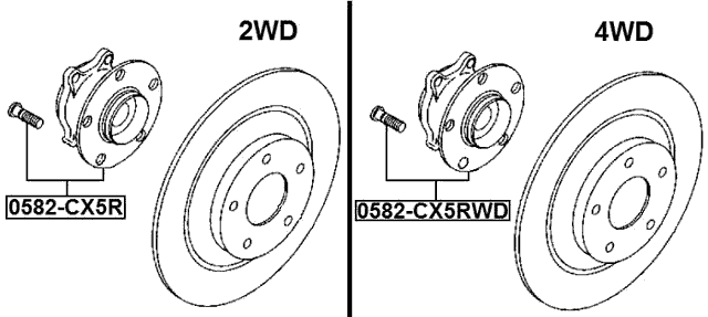 0582-CX5RWD - REAR WHEEL HUB
