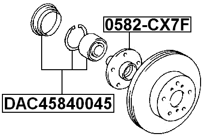 0582-CX7F - FRONT WHEEL HUB