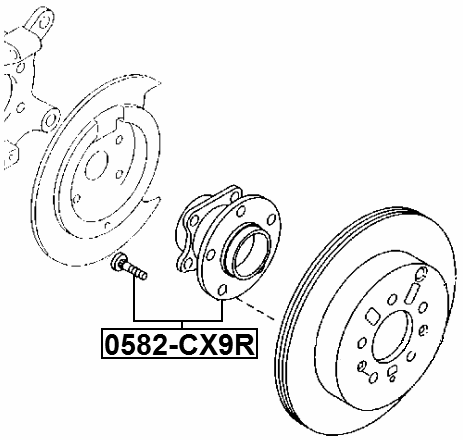 0582-CX9R - REAR WHEEL HUB