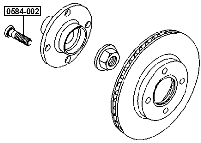 0584-002 - WHEEL STUD
