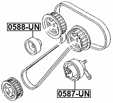 0587-UN - TIMING BELT TENSIONER PULLEY