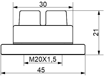 0598-NHUB02 - WHEEL HUB NUT 30X21