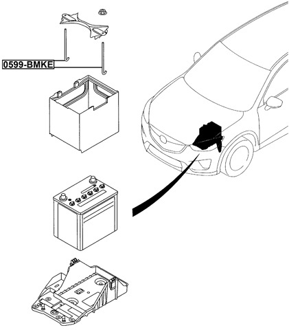 0599-BMKE - BATTERY MOUNTING BRACKET