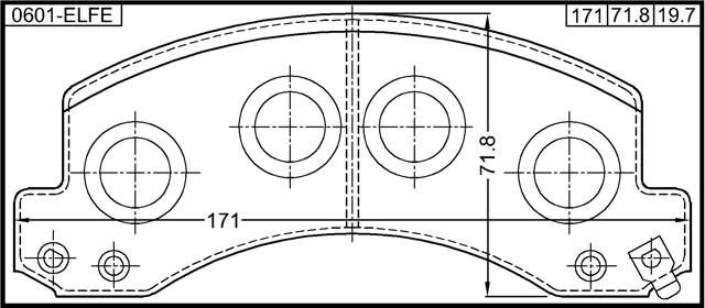 0601-ELFF - PAD KIT, DISC BRAKE, FRONT