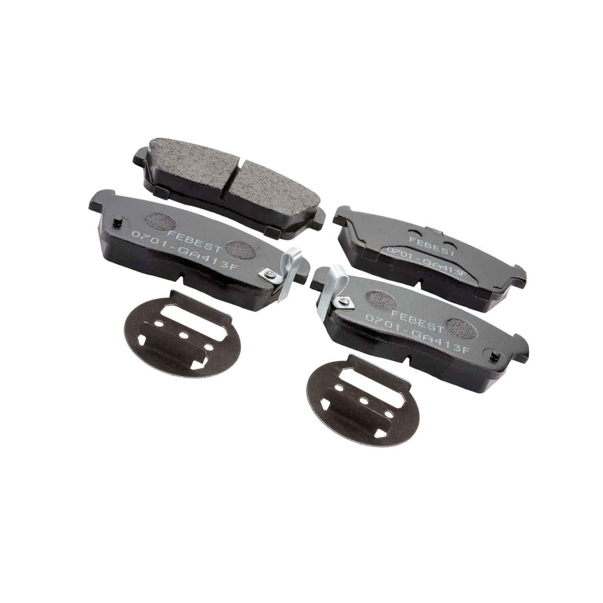 0701-GA413F - PAD KIT, DISC BRAKE, FRONT - KIT (WITH ANTI SQUEAL SHIM) Braking System, Brake Pads