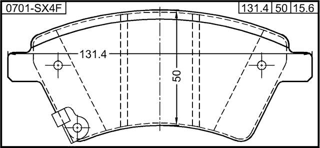 0701-SX4F - PAD KIT, DISC BRAKE, FRONT - KIT (INCLUDING BOLTS, WITH ANTI SQUEAL SHIM)