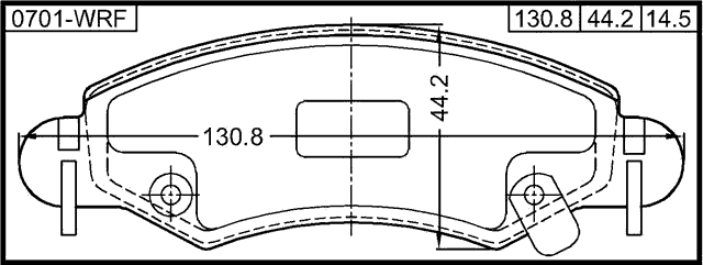 0701-WRF - PAD KIT, DISC BRAKE, FRONT (WITH ANTI SQUEAL SHIM)