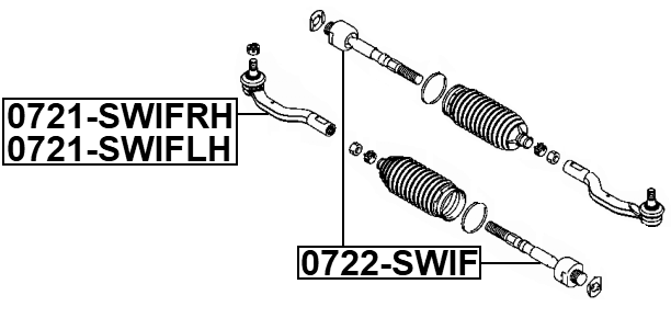 0721-SWIFLH - STEERING TIE ROD END LEFT