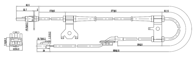 07606-003 - ABS SENSOR FRONT LEFT