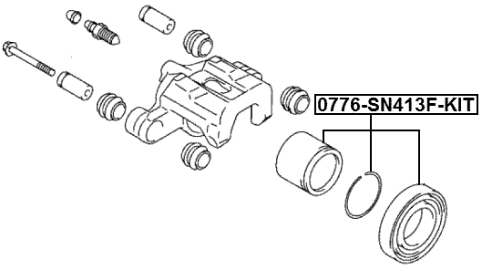 0776-SN413F-KIT - REPAIR KIT, FRONT CALIPER PISTON D51.1
