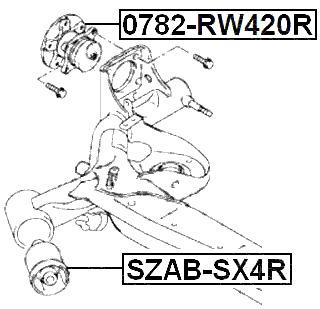 0782-RW420R - REAR WHEEL HUB