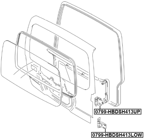 0799-HBDSH413LOW - TAILGATE HINGE