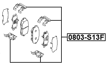 0803-S13F - DISC BRAKE CLIP SET
