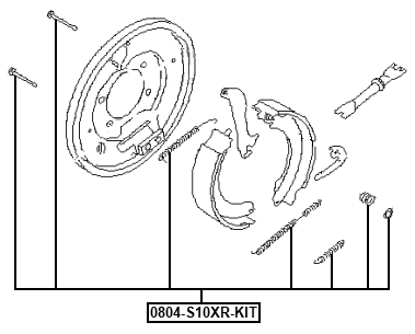 0804-S10XR-KIT - BRAKE SHOE FITTING KIT