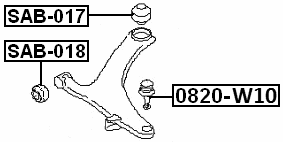 0820-W10 - BALL JOINT FRONT ARM