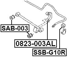 0823-003AL - REAR STABILIZER LINK (ALUMINIUM)