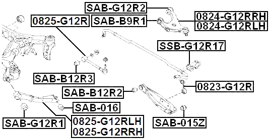 0824-G12RRH - RIGHT UPPER REAR ARM