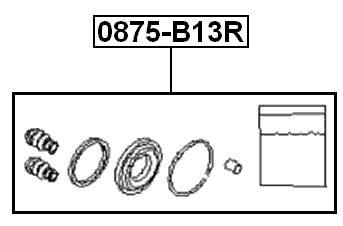 0875-B13R - REAR BRAKE CALIPER REPAIR KIT (SET FOR TWO SIDES)