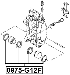 0875-G12F - FRONT BRAKE CALIPER REPAIR KIT (SET FOR TWO SIDES)
