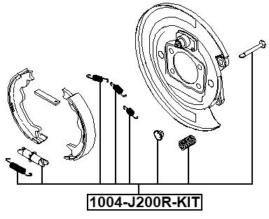 1004-J200R-KIT - BRAKE SHOE FITTING KIT (SET FOR TWO SIDES)