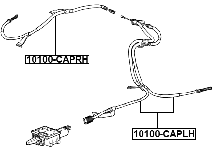 10100-CAPRH - PARKING BRAKE CABLE, RIGHT