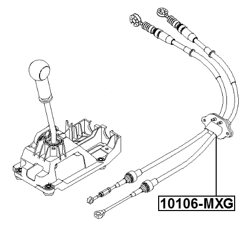 10106-MXG - TRANSMISSION GEAR CHANGE CABLE