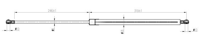 10117-002 - BOOT GAS STRUT L585/500N