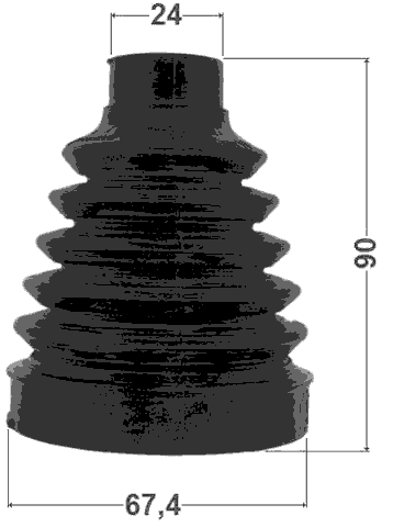 1015-T300 - BOOT INNER CV JOINT KIT 67.4X90X24