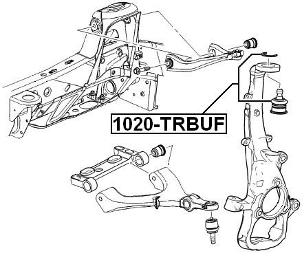 1020-TRBUF - BALL JOINT FRONT UPPER ARM